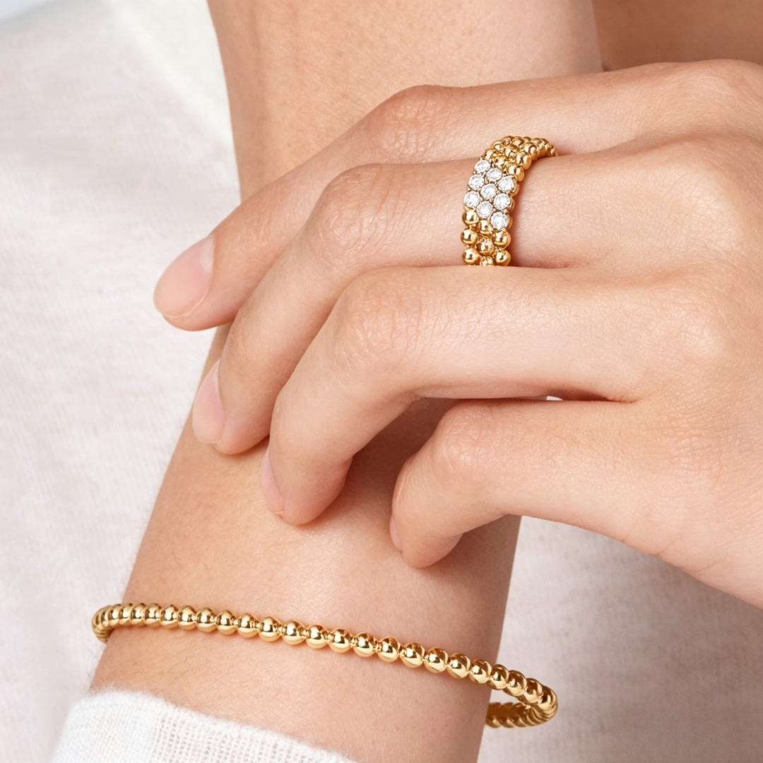 [Elowen Schmuck] DREIREIHIGER DIAMANTRING