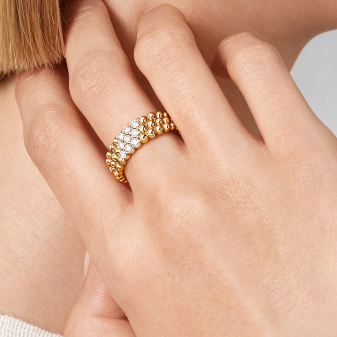 [Elowen Schmuck] DREIREIHIGER DIAMANTRING