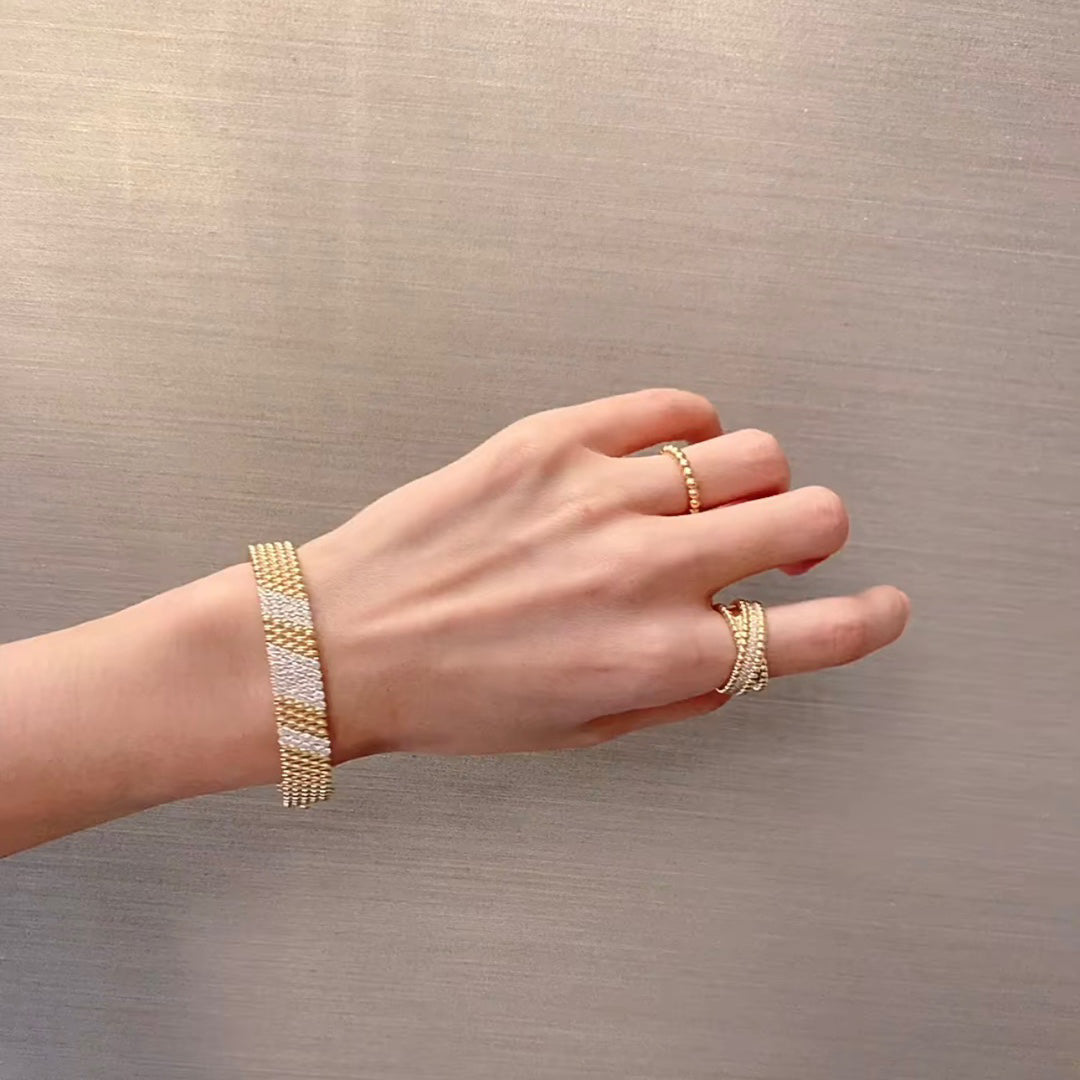 [Elowen jewelsry] FÜNFREIHIGES DIAMANTARMBAND