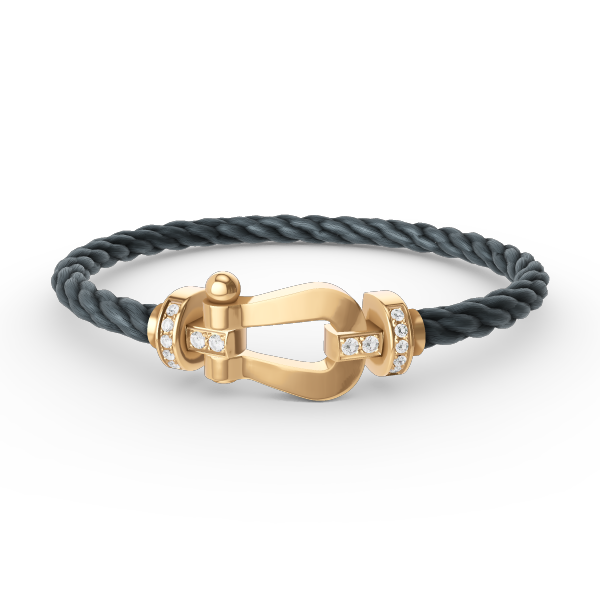 [Elowen jewelsry ]FORCE LARGE HORSESHOE HALF DIAMOND BRACELET GOLD