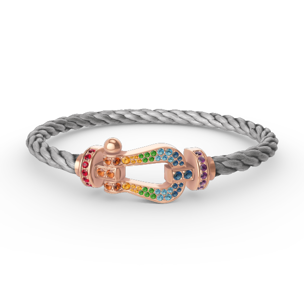 [Elowen jewelsry ]FORCE LARGE HORSESHOE  COLORED DIAMOND BRACELET ROSE GOLD