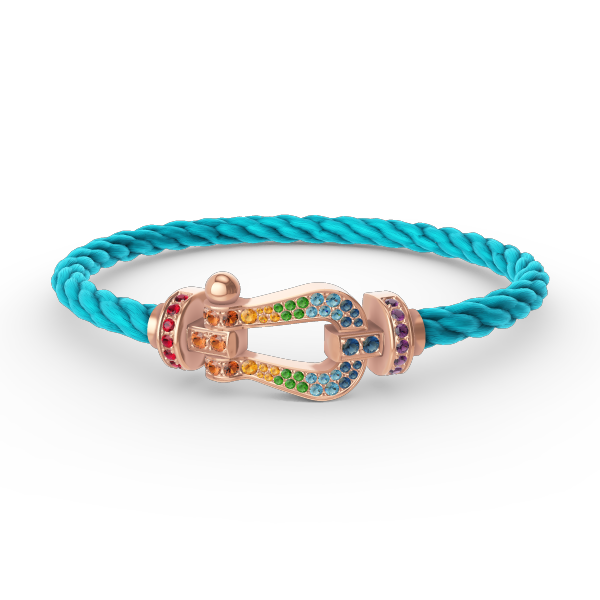 [Elowen jewelsry ]FORCE LARGE HORSESHOE  COLORED DIAMOND BRACELET ROSE GOLD