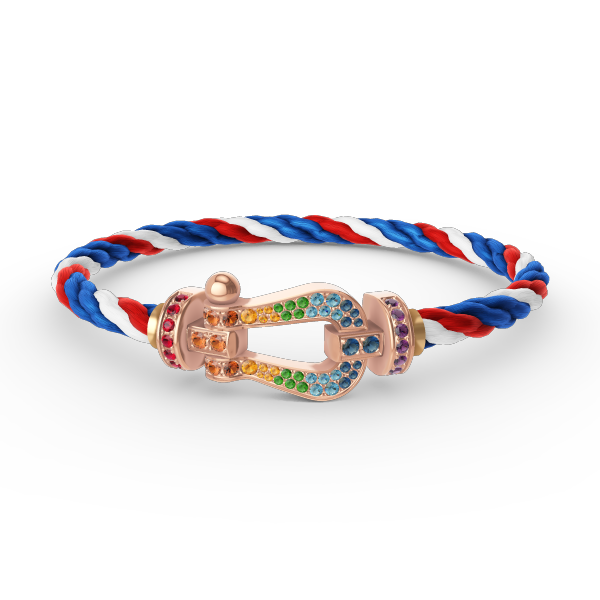 [Elowen jewelsry ]FORCE LARGE HORSESHOE  COLORED DIAMOND BRACELET ROSE GOLD