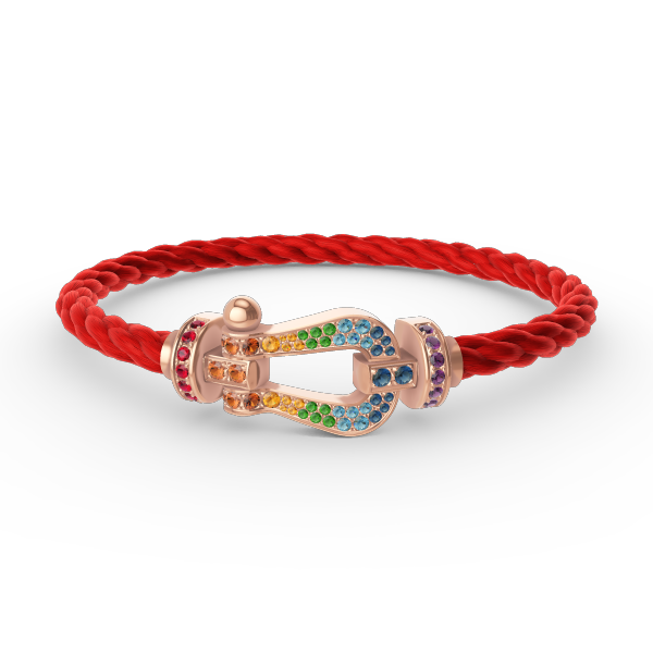 [Elowen jewelsry ]FORCE LARGE HORSESHOE  COLORED DIAMOND BRACELET ROSE GOLD