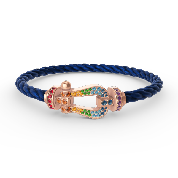 [Elowen jewelsry ]FORCE LARGE HORSESHOE  COLORED DIAMOND BRACELET ROSE GOLD