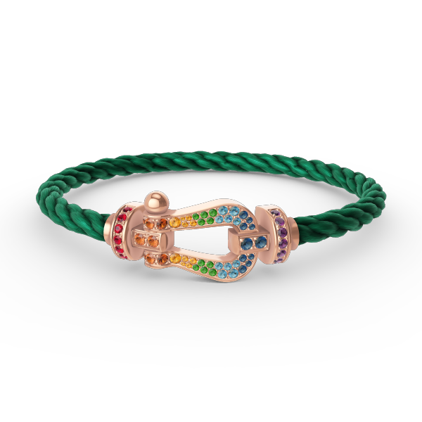 [Elowen jewelsry ]FORCE LARGE HORSESHOE  COLORED DIAMOND BRACELET ROSE GOLD