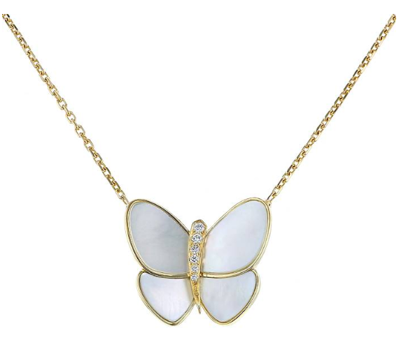 {
  "Elowen jewelsry": "Elowen ジュエリー",
  "BUTTERFLY GOLD MOP DIAMOND NECKLACE": "バタフライ ゴールド MOP ダイヤモンド ネックレス"
}