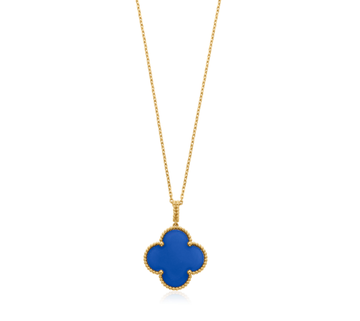 [Elowen jewelsry ]CLOVER 25MM NECKLACE TURQUOISE ROSE GOLD