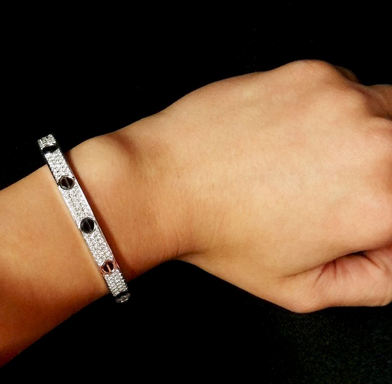 [Elowen jewelsry ]LOVE BRACELET 6.1MM DIAMOND-PAVED CERAMIC