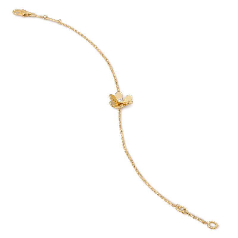 [Elowen jewelsry ]FRIVOLE GOLD FLOWER PINK MALACHITE BRACELET