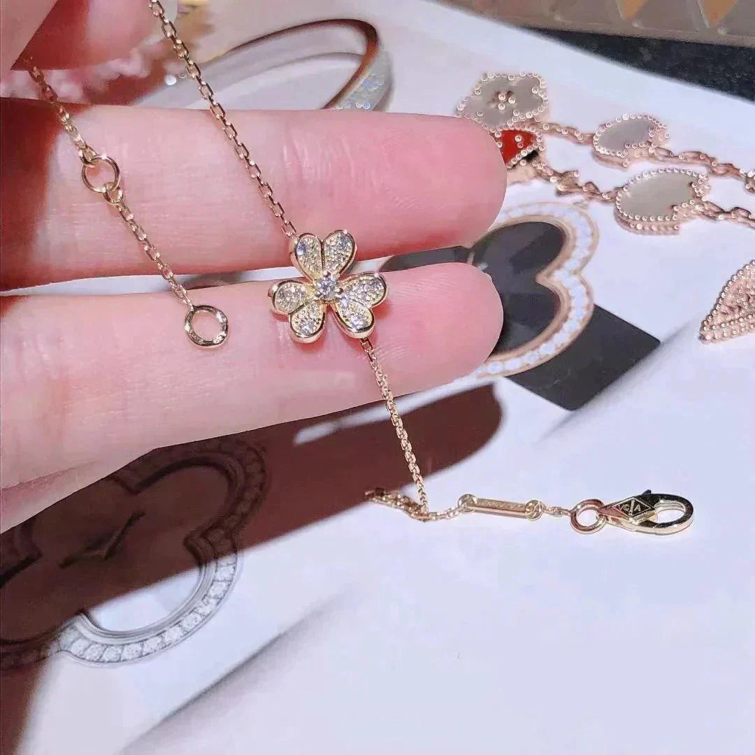 [Elowen jewelsry ]FRIVOLE GOLD FLOWER DIAMOND BRACELET