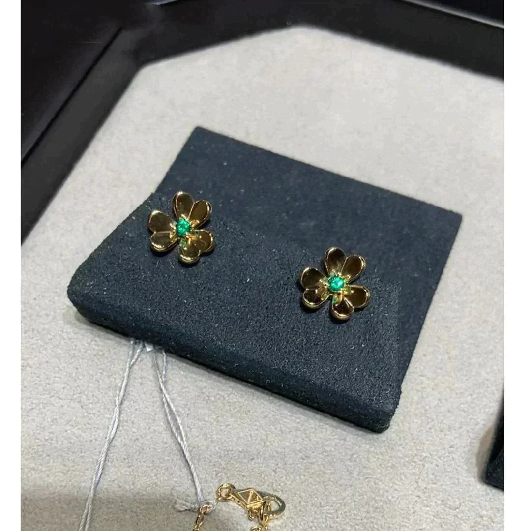 [Elowen jewelsry ]FRIVOLE  FLOWER MALACHITE EARRINGS