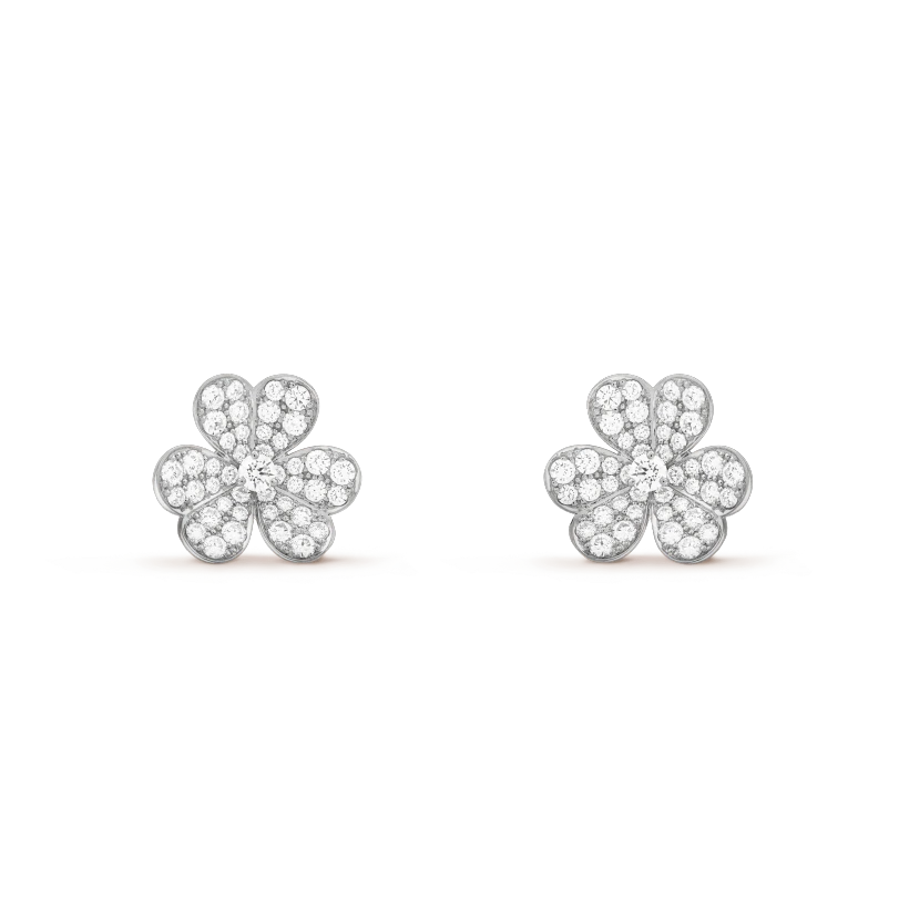 [Elowen Schmuck] FRIVOLE SILBERNE BLUMEN-DIAMANT-OHRRINGE