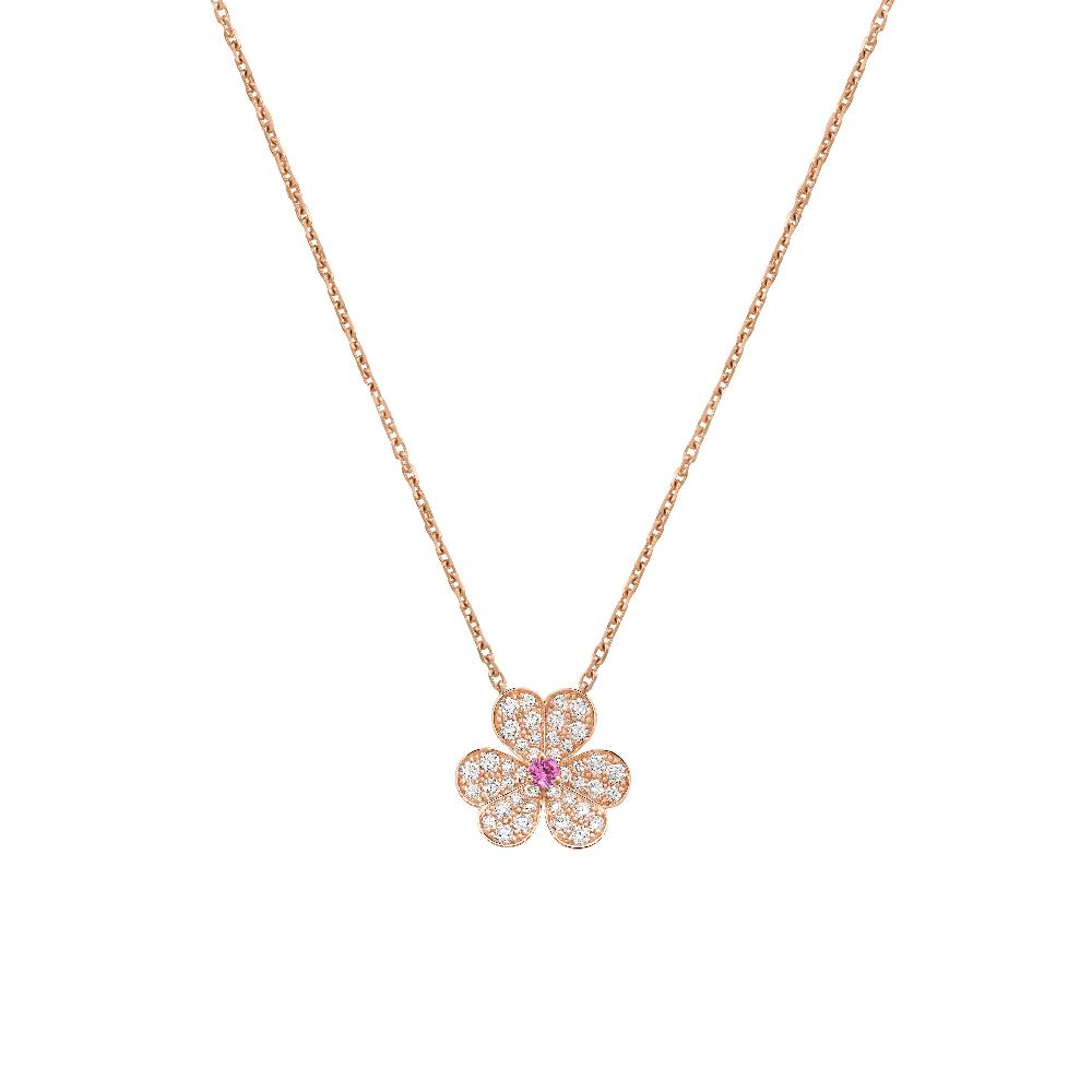 [Elowen Schmuck] FRIVOLE ROSE GOLD FLOWER DIAMANT-HALSKETTE