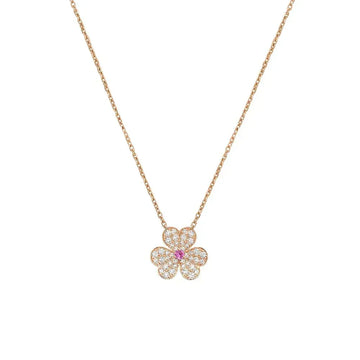 [Elowen jewelsry ]FRIVOLE ROSE GOLD FLOWER DIAMOND NECKLACE