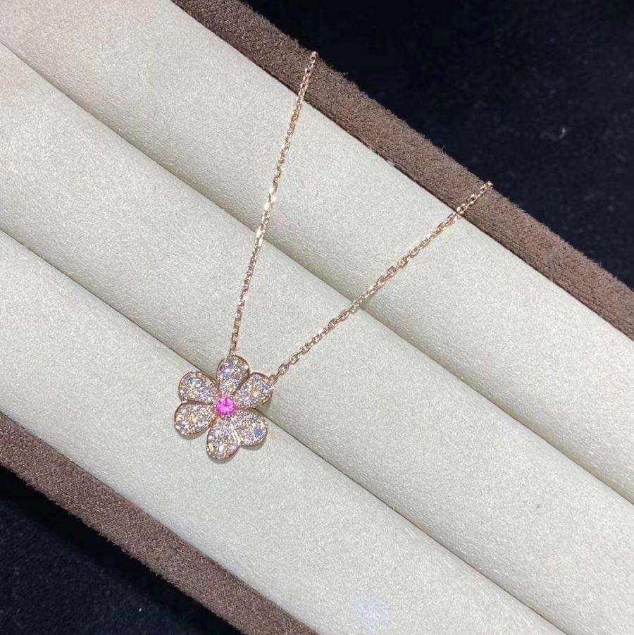 [Elowen Schmuck] FRIVOLE ROSE GOLD FLOWER DIAMANT-HALSKETTE