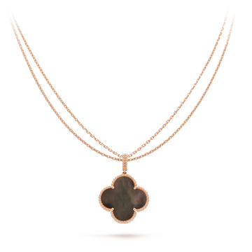 [Elowen jewelsry ]CLOVER 25MM GOLD DARK MOP BIG CLOVER NECKLACE