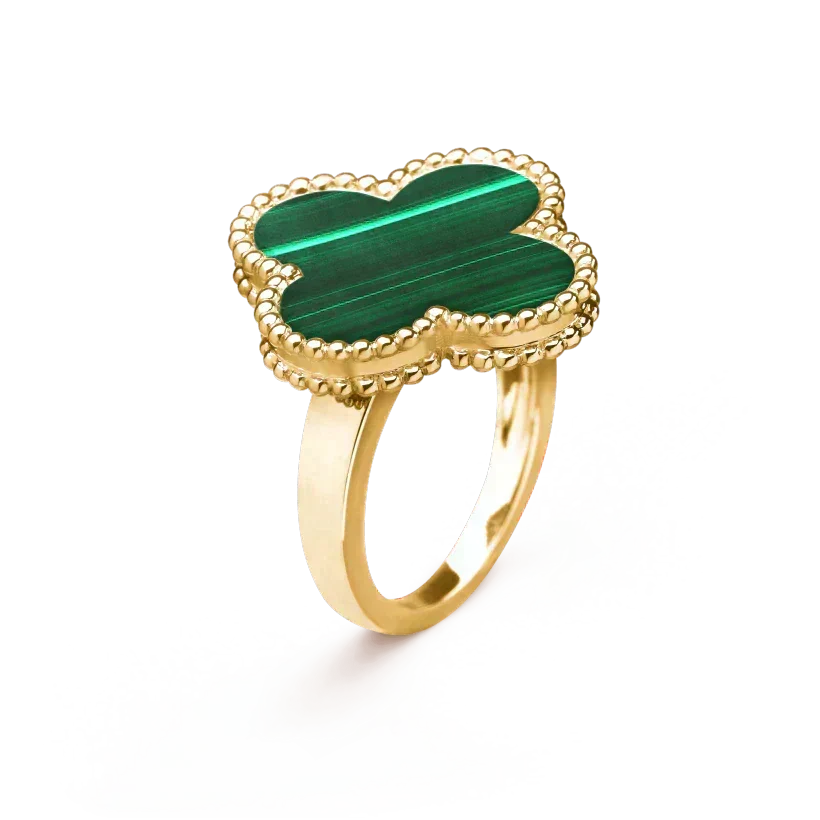 [Elowen jewelsry ]CLOVER MALACHITE RING