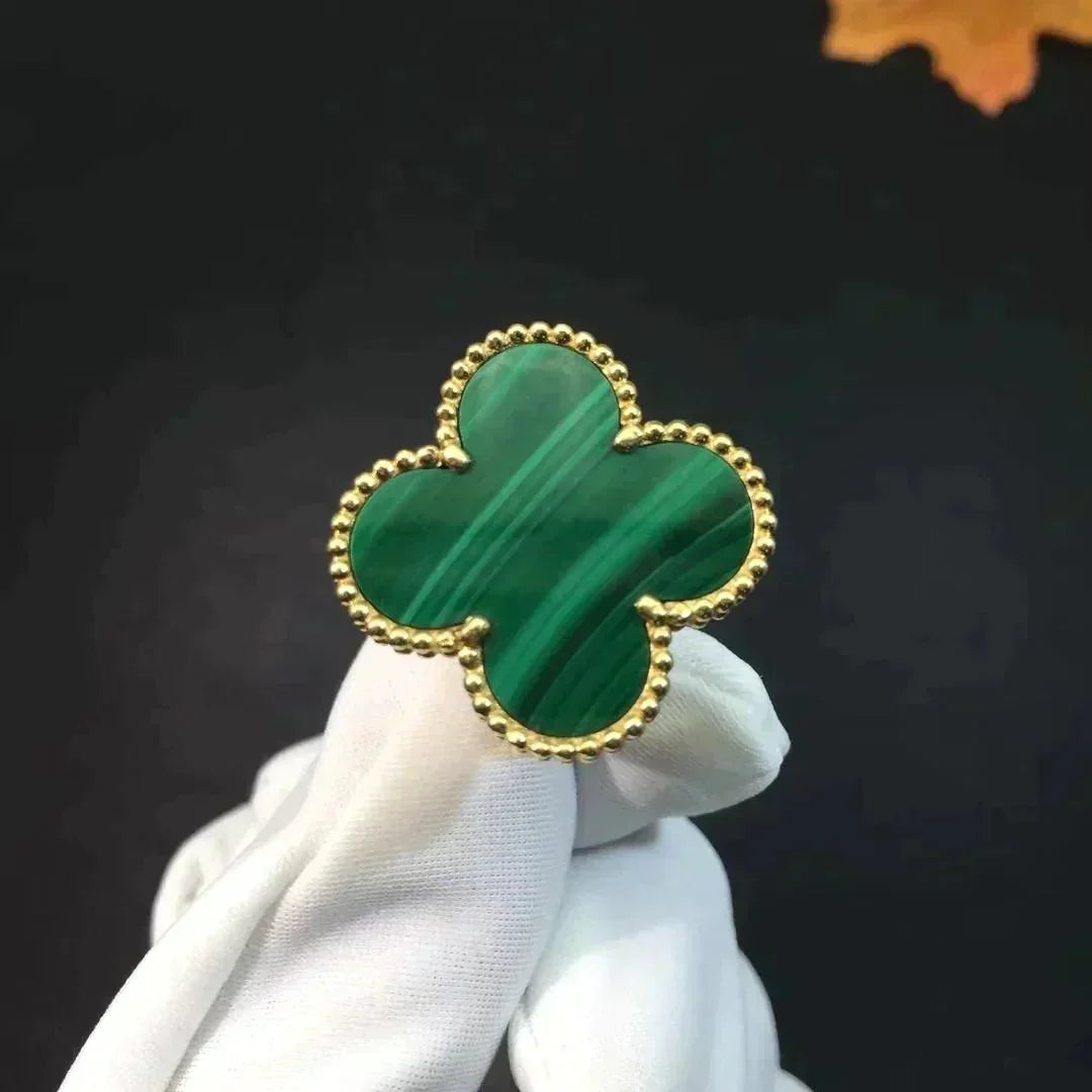 [Elowen jewelsry ]CLOVER MALACHITE RING