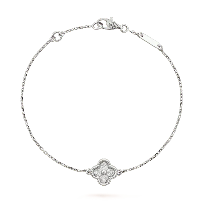 [Elowen jewelsry ]CLOVER  SINGLE FLOWER BRACELET SILVER