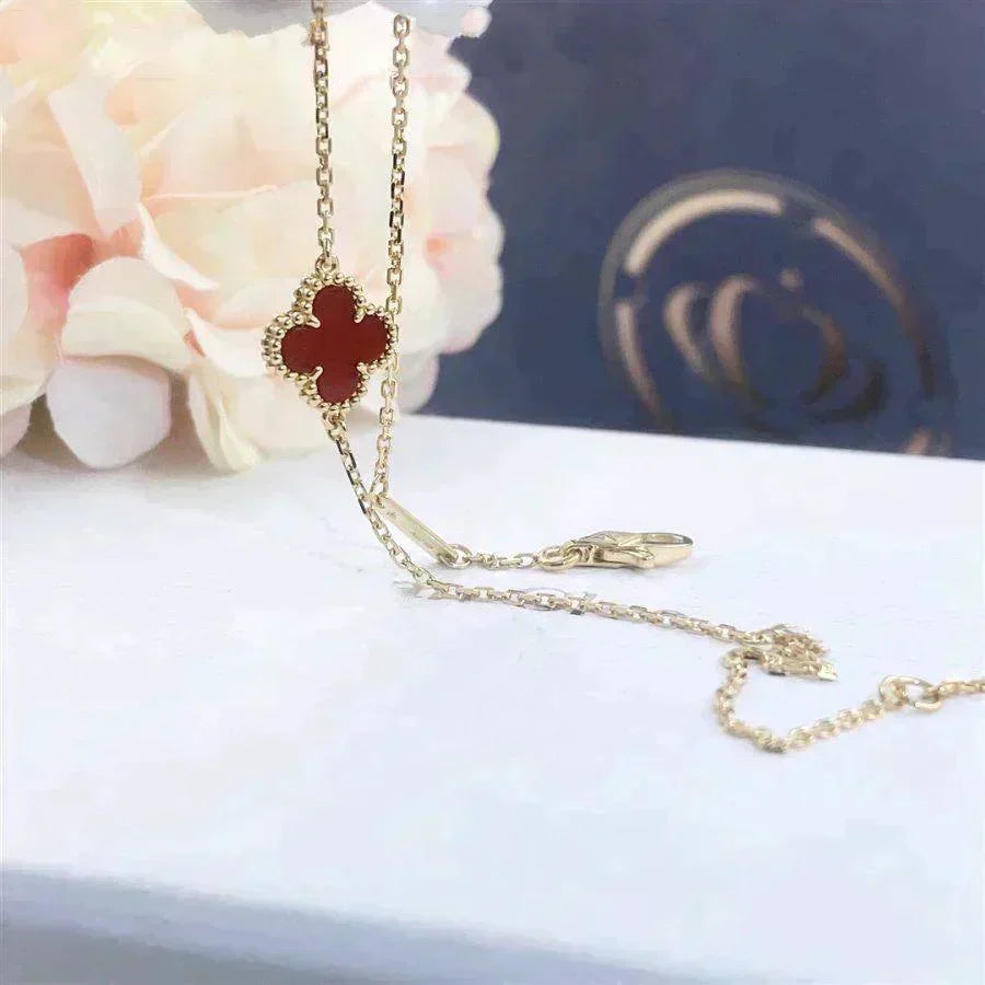 [Elowen Schmuck] KLEE KARNEOL EINZELBLÜTEN-ARMBAND