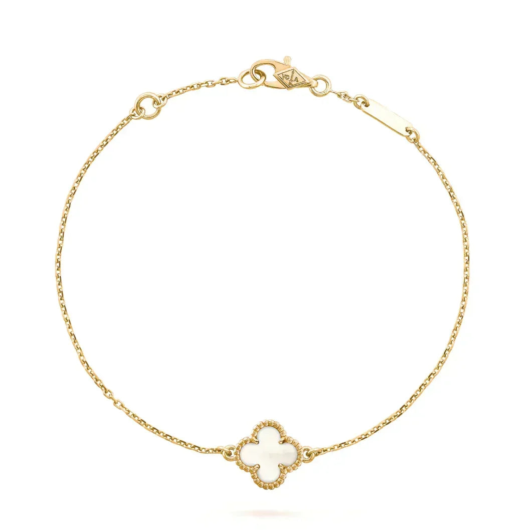 [Elowen jewelsry ]CLOVER WHITE MOP EINZELBLUMEN-ARMBAND