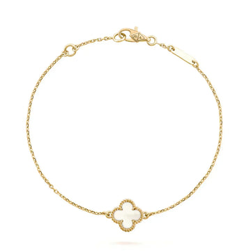[Elowen jewelsry ]CLOVER WHITE MOP EINZELBLUMEN-ARMBAND