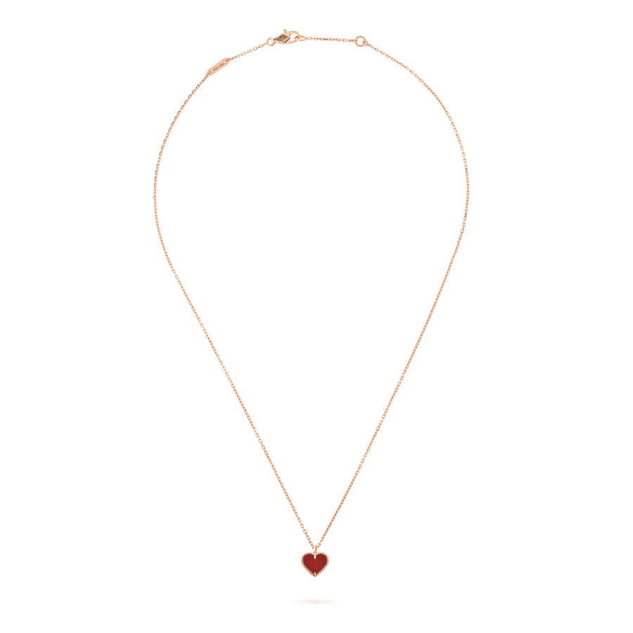 [Elowen jewelsry ]SWEET CLOVER CARNELIAN HEART NECKLACE