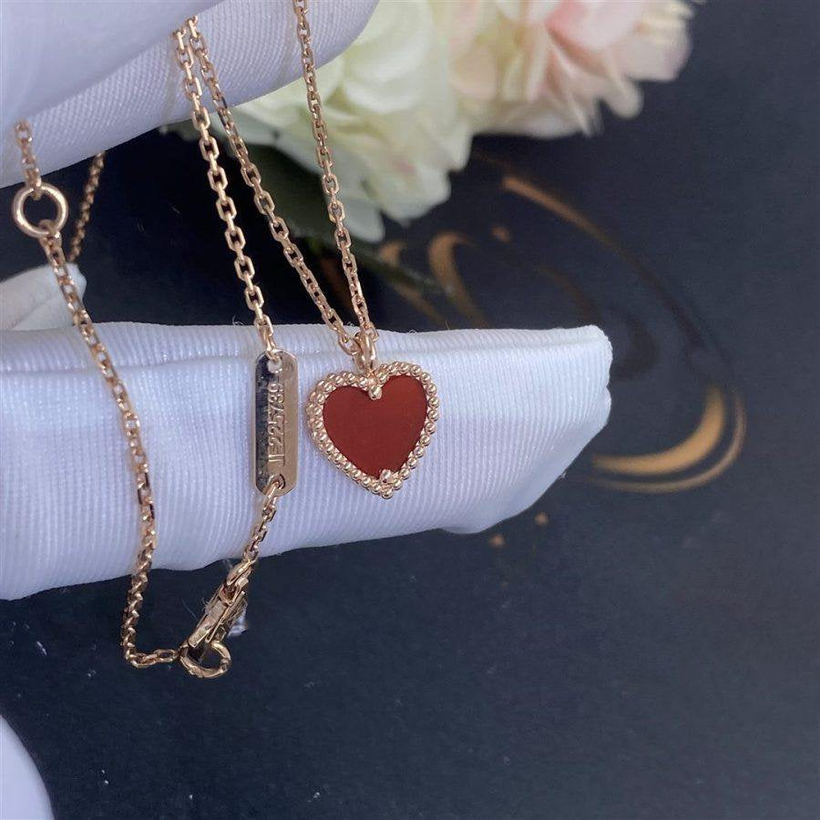 [Elowen jewelsry ]SWEET CLOVER CARNELIAN HEART NECKLACE
