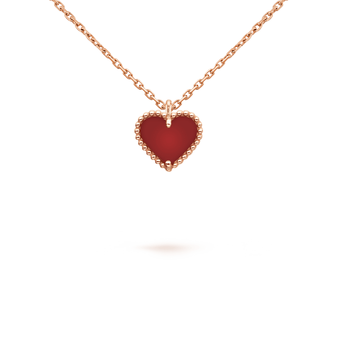 [Elowen jewelsry ]SWEET CLOVER CARNELIAN HEART NECKLACE