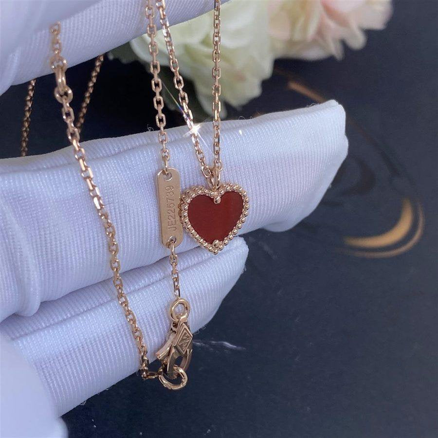 [Elowen jewelsry ]SWEET CLOVER CARNELIAN HEART NECKLACE