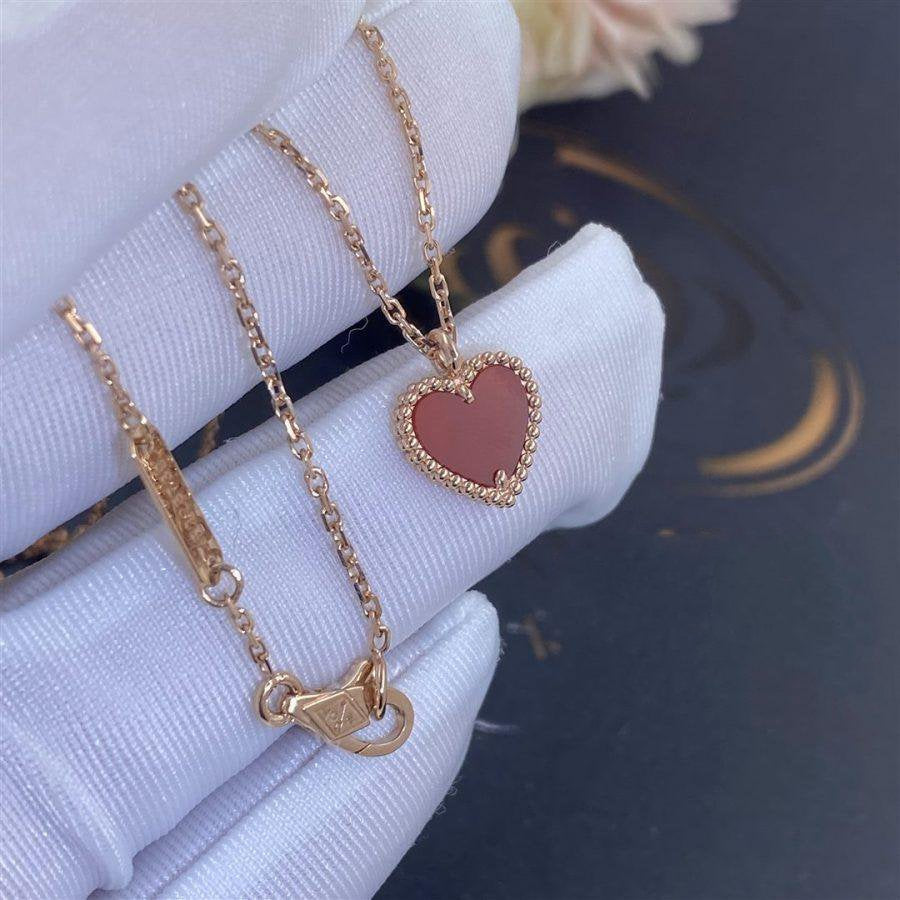 [Elowen jewelsry ]SWEET CLOVER CARNELIAN HEART NECKLACE