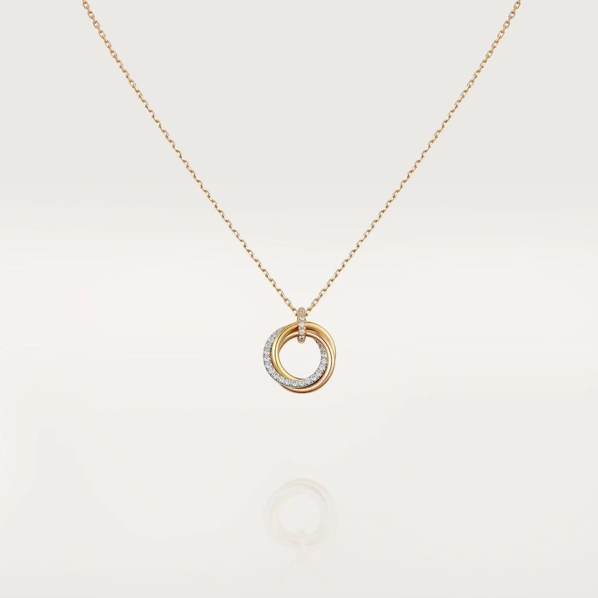 {
  "Elowen jewelsry": "Elowen ジュエリー",
  "TRINITY NECKLACE SILVER GOLD PINK GOLD DIAMONDS": "トリニティネックレス シルバー ゴールド ピンクゴールド ダイヤモンド"
}