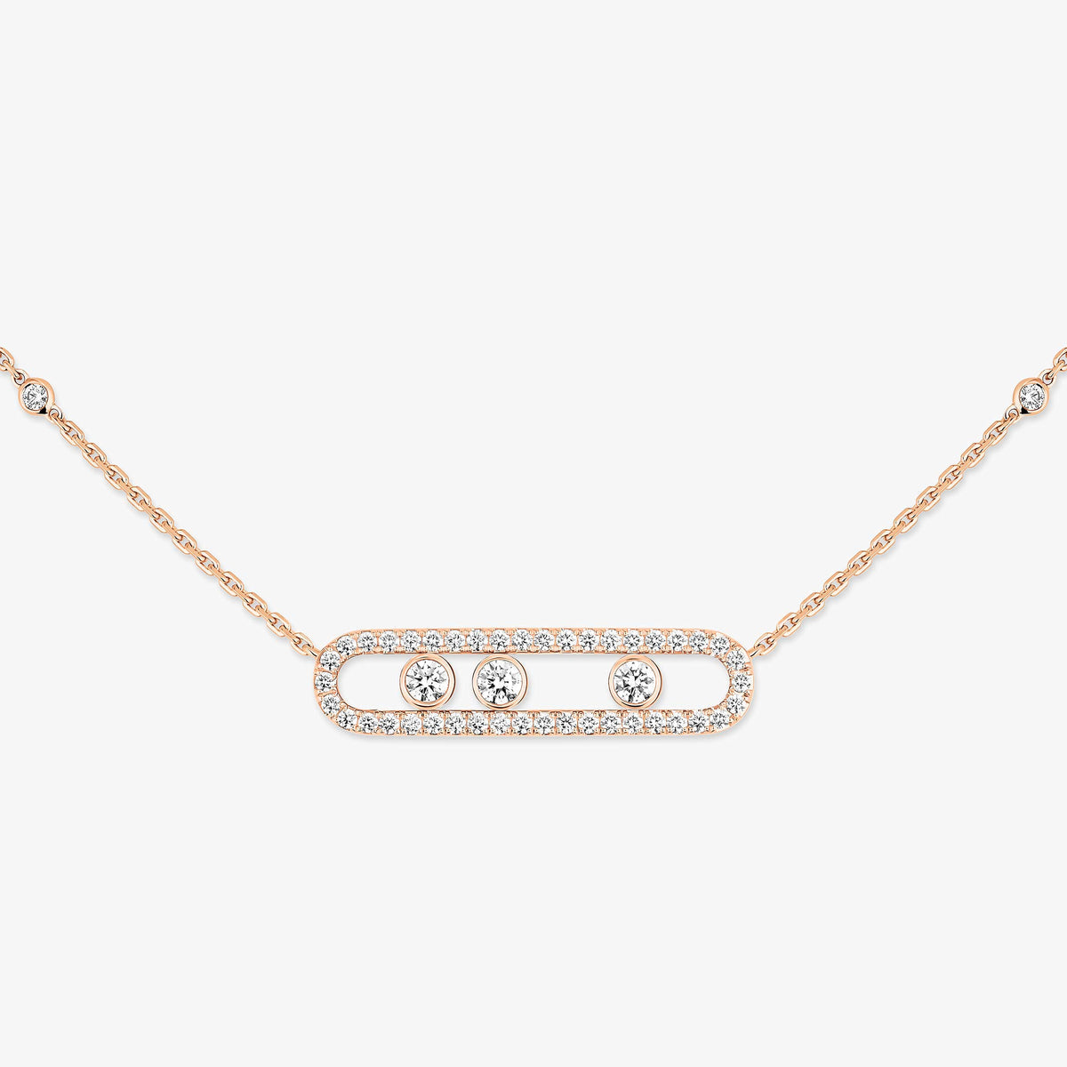 [Elowen Schmuck] Pavé-Roségold-Diamant-Halskette verschieben
