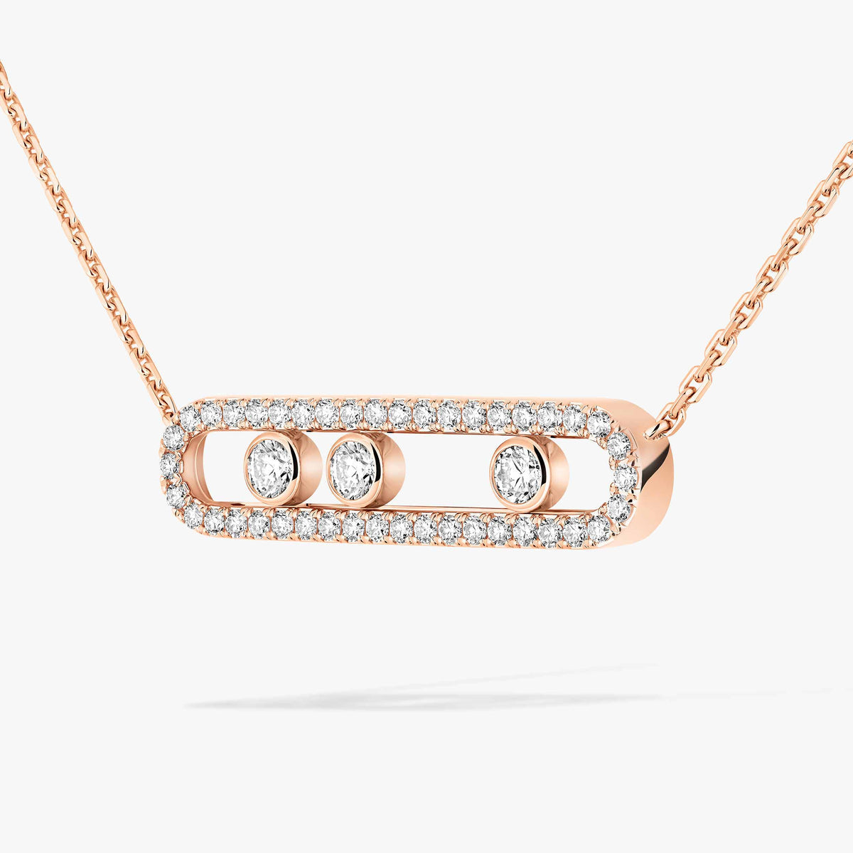 [Elowen Schmuck] Pavé-Roségold-Diamant-Halskette verschieben