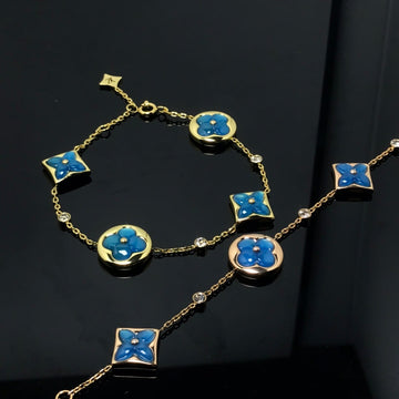 [Elowen jewelsry ]スター＆サン 4モチーフ ブルーブレスレット
