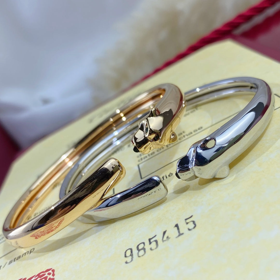[Elowen jewelsry ]PANTHERE SILVER OPEN BRACELET