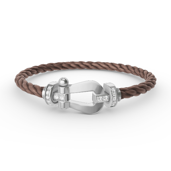 [Elowen jewelsry ]FORCE LARGE HORSESHOE HALF DIAMOND BRACELET SILVER
