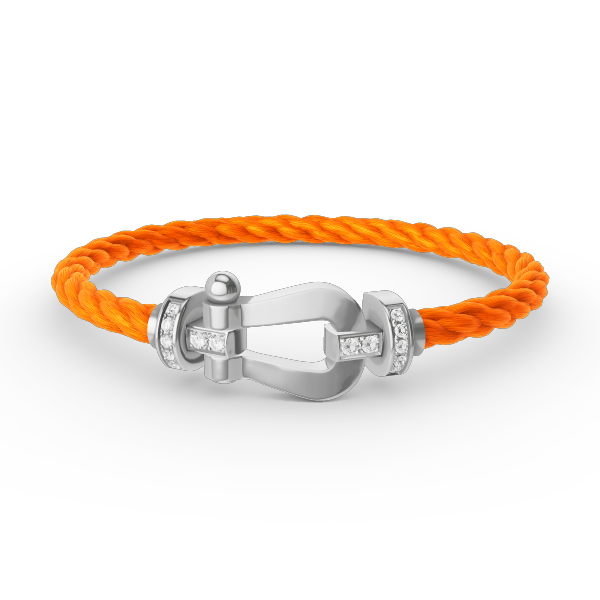 [Elowen jewelsry ]FORCE LARGE HORSESHOE HALF DIAMOND BRACELET SILVER