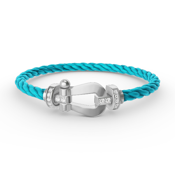 [Elowen jewelsry ]FORCE LARGE HORSESHOE HALF DIAMOND BRACELET SILVER