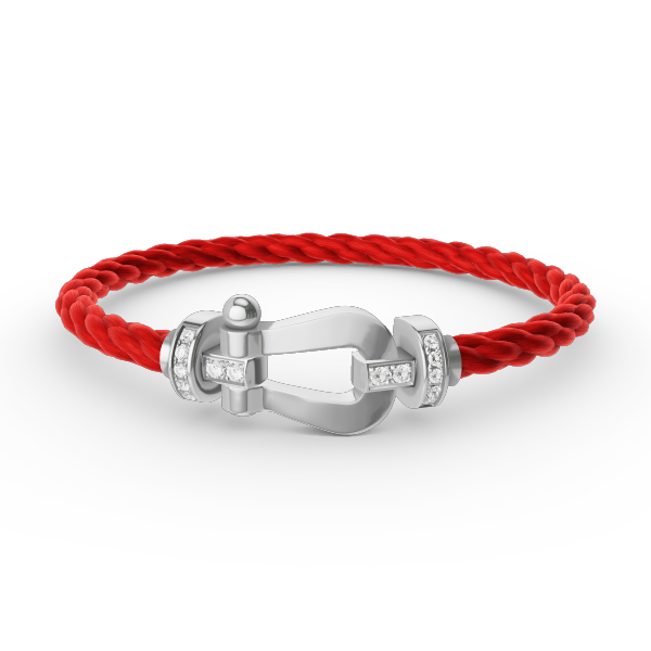 [Elowen jewelsry ]FORCE LARGE HORSESHOE HALF DIAMOND BRACELET SILVER