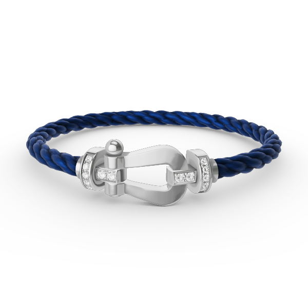 [Elowen jewelsry ]FORCE LARGE HORSESHOE HALF DIAMOND BRACELET SILVER