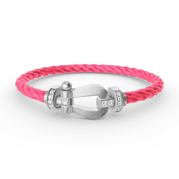 [Elowen jewelsry ]FORCE LARGE HORSESHOE HALF DIAMOND BRACELET SILVER