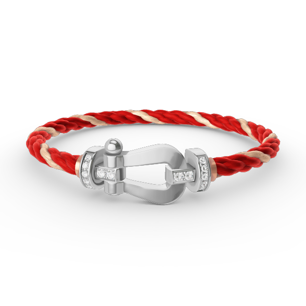 [Elowen jewelsry ]FORCE LARGE HORSESHOE HALF DIAMOND BRACELET SILVER