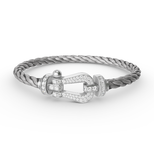 [Elowen jewelsry ]FORCE LARGE HORSESHOE FULL DIAMOND BRACELET SILVER