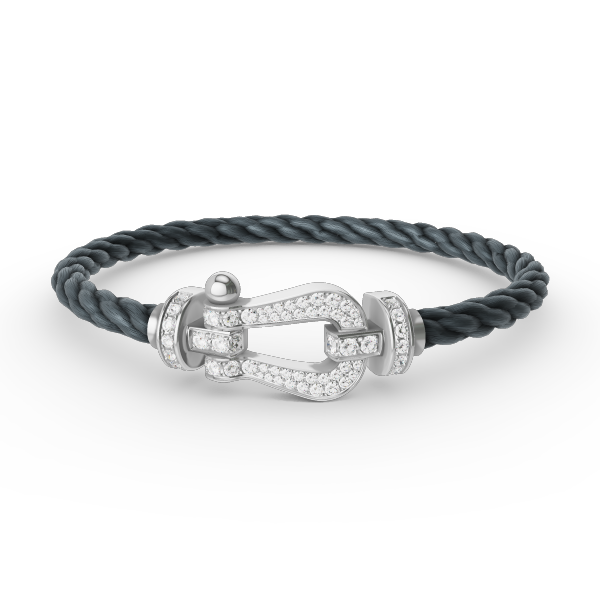 [Elowen jewelsry ]FORCE LARGE HORSESHOE FULL DIAMOND BRACELET SILVER