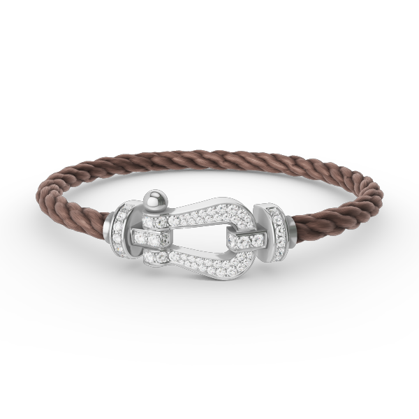 [Elowen jewelsry ]FORCE LARGE HORSESHOE FULL DIAMOND BRACELET SILVER