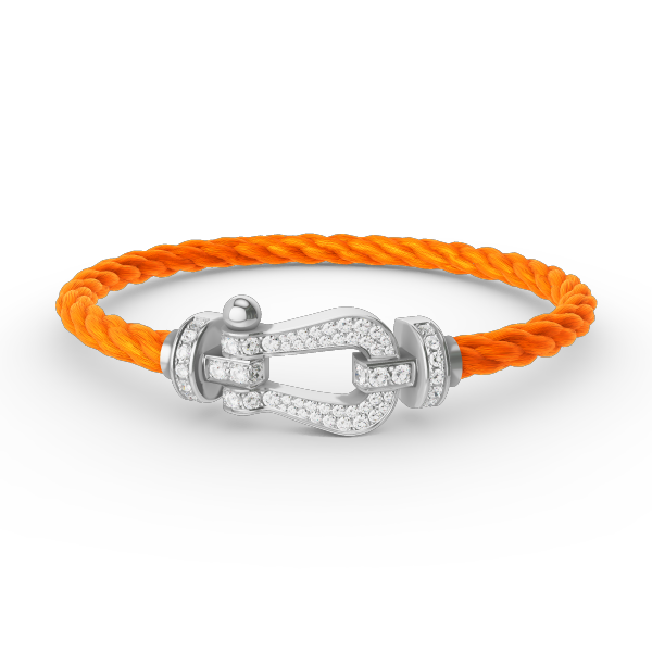 [Elowen jewelsry ]FORCE LARGE HORSESHOE FULL DIAMOND BRACELET SILVER