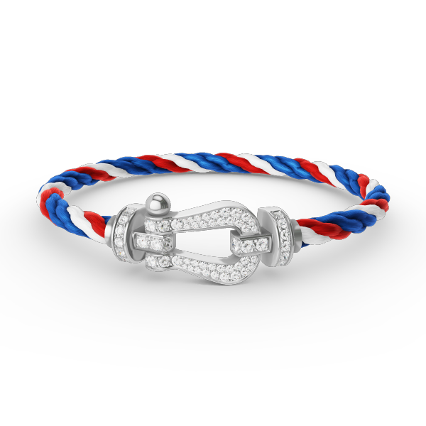 [Elowen jewelsry ]FORCE LARGE HORSESHOE FULL DIAMOND BRACELET SILVER