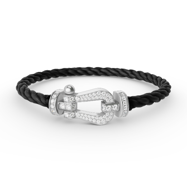 [Elowen jewelsry ]FORCE LARGE HORSESHOE FULL DIAMOND BRACELET SILVER